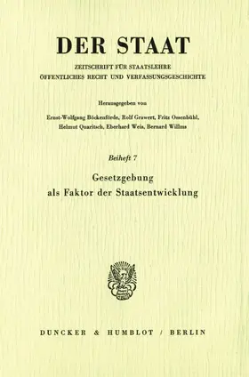  Gesetzgebung als Faktor der Staatsentwicklung. | eBook | Sack Fachmedien