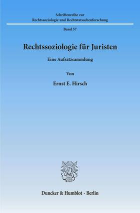 Hirsch | Rechtssoziologie für Juristen. | E-Book | sack.de