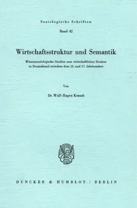 Krauth | Wirtschaftsstruktur und Semantik. | E-Book | www.sack.de