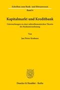 Krahnen |  Kapitalmarkt und Kreditbank. | eBook | Sack Fachmedien