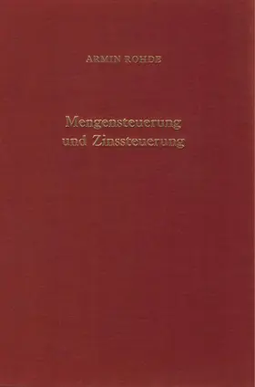 Rohde |  Mengensteuerung und Zinssteuerung. | eBook | Sack Fachmedien