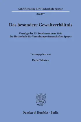 Merten |  Das besondere Gewaltverhältnis. | eBook | Sack Fachmedien