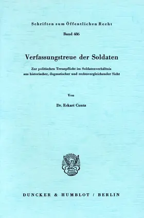 Cuntz | Verfassungstreue der Soldaten. | E-Book | sack.de