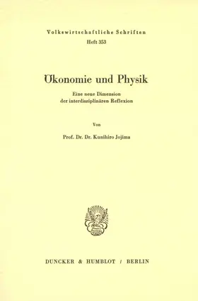 Jojima |  Ökonomie und Physik. | eBook | Sack Fachmedien