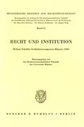 Recht und Institution. | eBook | Sack Fachmedien