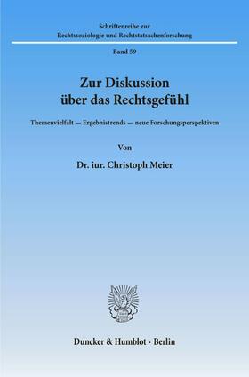Meier |  Zur Diskussion über das Rechtsgefühl. | eBook | Sack Fachmedien
