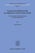 Beyer |  Zusammenschlußkontrolle im englischen und deutschen Recht | eBook | Sack Fachmedien