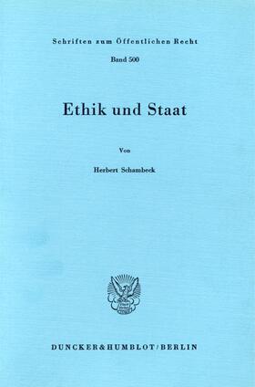 Schambeck | Ethik und Staat. | E-Book | sack.de