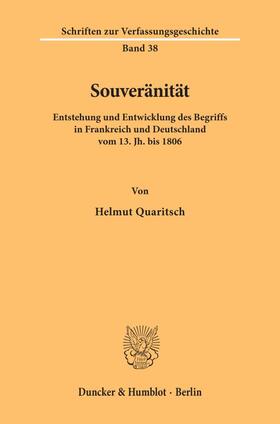 Quaritsch | Souveränität. | E-Book | sack.de