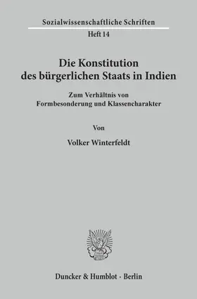 Winterfeldt |  Die Konstitution des bürgerlichen Staats in Indien. | eBook | Sack Fachmedien