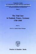Padoa Schioppa |  The Trial Jury in England, France, Germany 1700–1900 | eBook | Sack Fachmedien