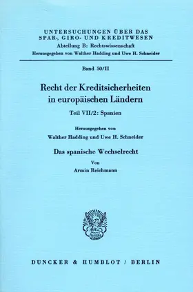 Hadding / Reichmann / Schneider |  Das spanische Wechselrecht. | eBook | Sack Fachmedien