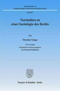 Rehbinder / Geiger |  Vorstudien zu einer Soziologie des Rechts. | eBook | Sack Fachmedien