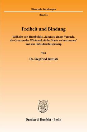 Battisti | Freiheit und Bindung. | E-Book | sack.de