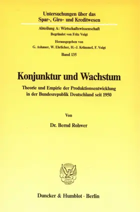 Rohwer |  Konjunktur und Wachstum. | eBook | Sack Fachmedien