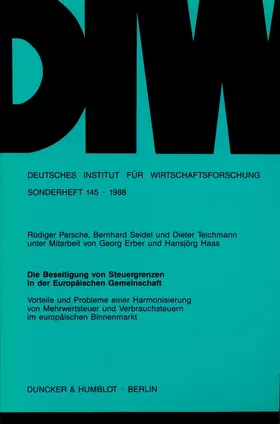 Teichmann / Parsche / Seidel | Die Beseitigung von Steuergrenzen in der Europäischen Gemeinschaft. | E-Book | www.sack.de