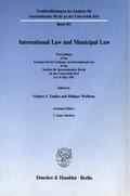 Tunkin / Wolfrum |  International Law and Municipal Law. | eBook | Sack Fachmedien