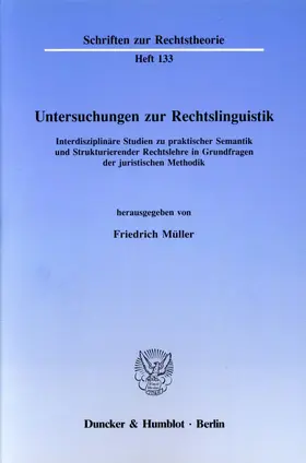 Müller | Untersuchungen zur Rechtslinguistik. | E-Book | www.sack.de