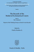 Donahue, Jr. / Donahue / Jr. |  The Records of the Medieval Ecclesiastical Courts | eBook | Sack Fachmedien
