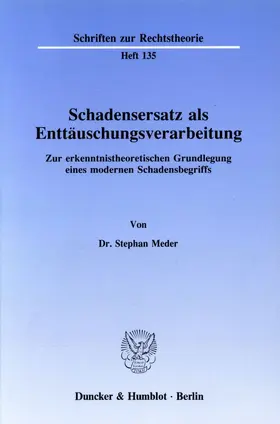 Meder |  Schadensersatz als Enttäuschungsverarbeitung. | eBook | Sack Fachmedien