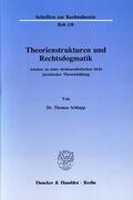 Schlapp |  Theorienstrukturen und Rechtsdogmatik. | eBook | Sack Fachmedien