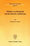 Sauter |  Wilhelm von Humboldt und die deutsche Aufklärung. | eBook | Sack Fachmedien