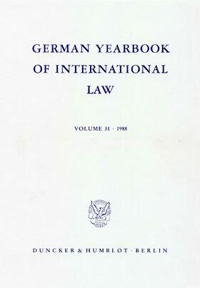 Delbrück / Hofmann / Zimmermann | German Yearbook of International Law / Jahrbuch für Internationales Recht | E-Book | sack.de