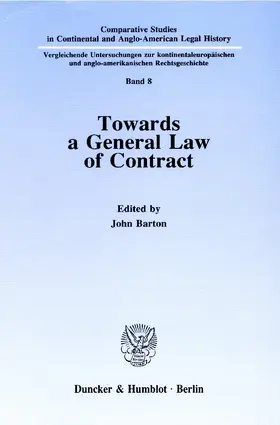 Barton |  Towards a General Law of Contract | eBook | Sack Fachmedien