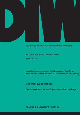 Lambrecht / Cornelsen / Bethkenhagen | Ost-West-Kooperation. | E-Book | sack.de