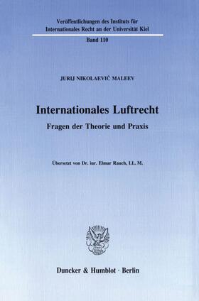 Maleev | Internationales Luftrecht. | E-Book | sack.de