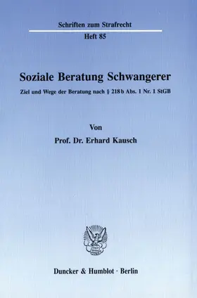 Kausch |  Soziale Beratung Schwangerer. | eBook | Sack Fachmedien
