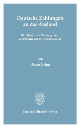 Issing | Deutsche Zahlungen an das Ausland. | E-Book | sack.de