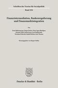 Siebke |  Finanzintermediation, Bankenregulierung und Finanzmarktintegration. | eBook | Sack Fachmedien