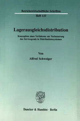 Schweiger | Lagerausgleichsdistribution. | E-Book | sack.de