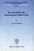 Diekmann |  Die Geschichte des französischen Bilanzrechts. | eBook | Sack Fachmedien