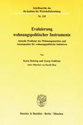 Goldrian / Behring |  Evaluierung wohnungspolitischer Instrumente. | eBook | Sack Fachmedien