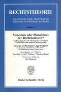 Sack / Yasaki / Wellman |  Monismus oder Pluralismus der Rechtskulturen? | eBook | Sack Fachmedien