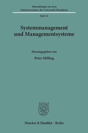 Milling |  Systemmanagement und Managementsysteme. | eBook | Sack Fachmedien