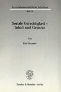 Kramer |  Soziale Gerechtigkeit - Inhalt und Grenzen. | eBook | Sack Fachmedien