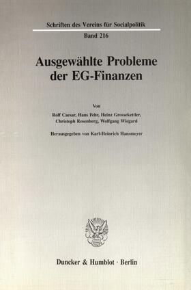 Hansmeyer | Ausgewählte Probleme der EG-Finanzen. | E-Book | sack.de
