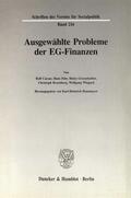 Hansmeyer |  Ausgewählte Probleme der EG-Finanzen. | eBook | Sack Fachmedien