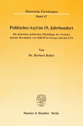 Reiter |  Politisches Asyl im 19. Jahrhundert. | eBook | Sack Fachmedien