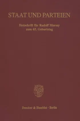Bracher / Schwarz / Mikat |  Staat und Parteien. | eBook | Sack Fachmedien