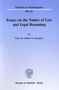 Summers |  Essays on the Nature of Law and Legal Reasoning. | eBook | Sack Fachmedien
