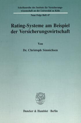 Sönnichsen | Rating-Systeme am Beispiel der Versicherungswirtschaft. | E-Book | sack.de