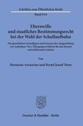 Avenarius / Jeand'Heur |  Elternwille und staatliches Bestimmungsrecht bei der Wahl der Schullaufbahn. | eBook | Sack Fachmedien