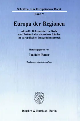 Bauer |  Europa der Regionen. | eBook | Sack Fachmedien