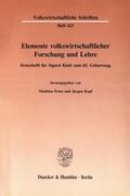 Ernst / Kopf |  Elemente volkswirtschaftlicher Forschung und Lehre. | eBook | Sack Fachmedien