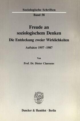 Claessens | Freude an soziologischem Denken. | E-Book | sack.de