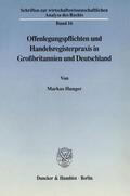 Hunger |  Offenlegungspflichten und Handelsregisterpraxis in Großbritannien und Deutschland. | eBook | Sack Fachmedien